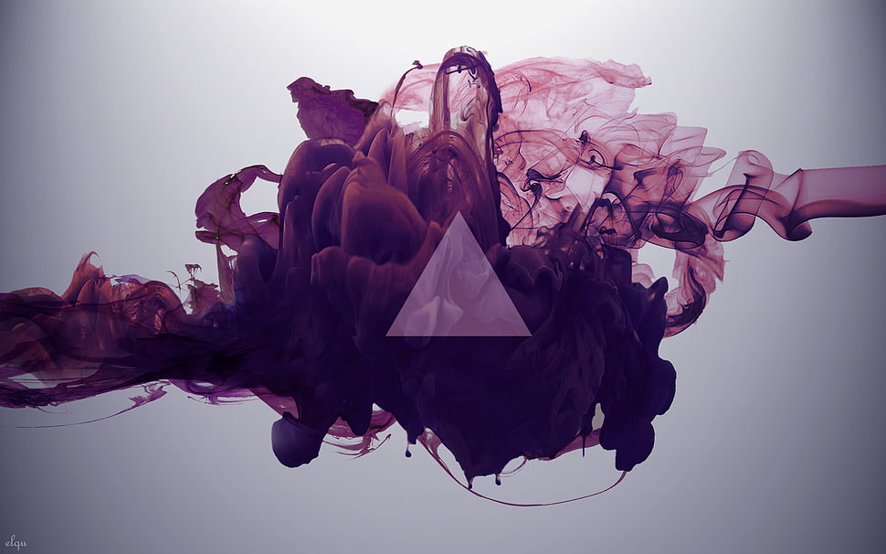 purple smoke illustration HD wallpaper