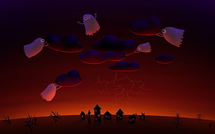 Ghost illustration HD wallpaper