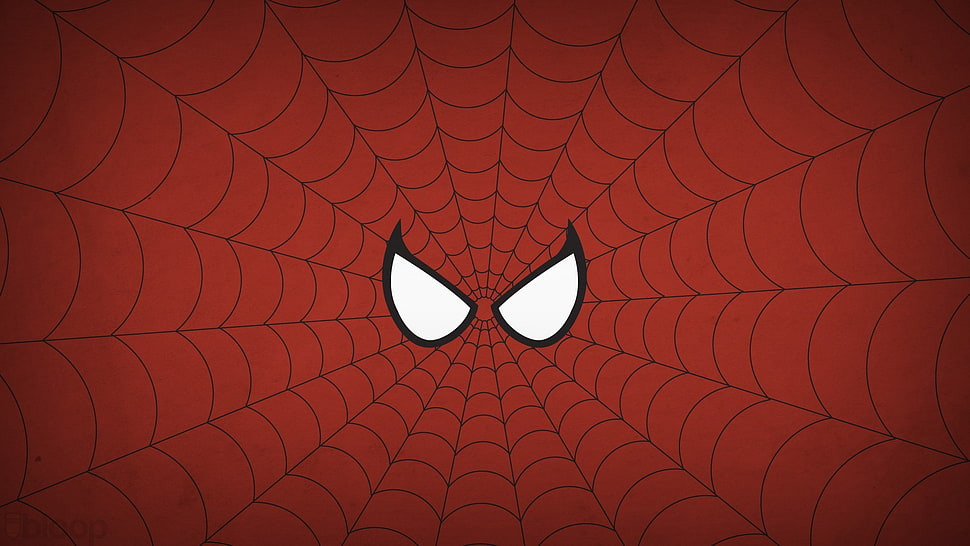 Spider-Man eye illustration HD wallpaper