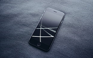 space gray iPhone 6 on textile
