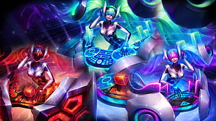 Mobile Legends character digital wallpaper, League of Legends, Sona (League of Legends), DJ Sona HD wallpaper