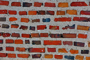 orange and brown clay bricked wall