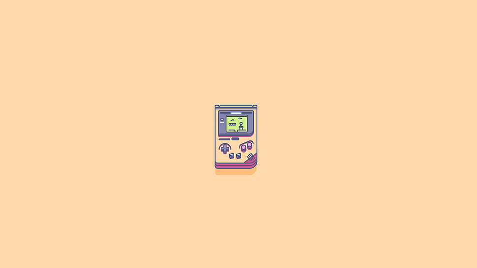 beige and multicolored handheld game console, illustration, GameBoy, Nintendo, Super Mario HD wallpaper