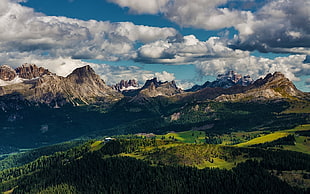 landscape photography of mountain alps, nature, landscape, Alps, mountains HD wallpaper