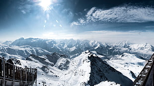 mountain alps, snow, mountains, landscape, Alps HD wallpaper