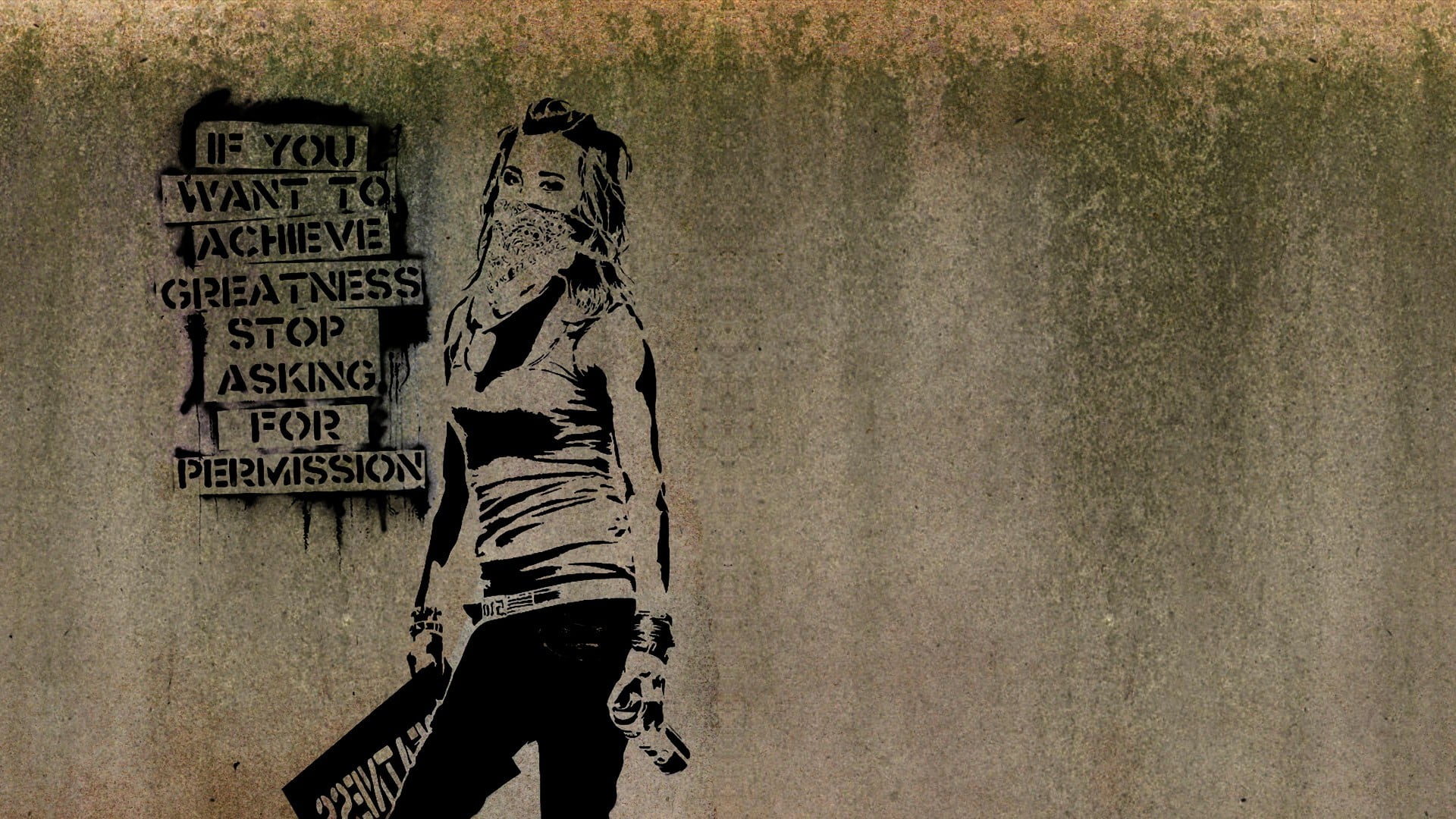 Graffiti Women Banksy Artwork Hd Wallpaper Wallpaper Flare