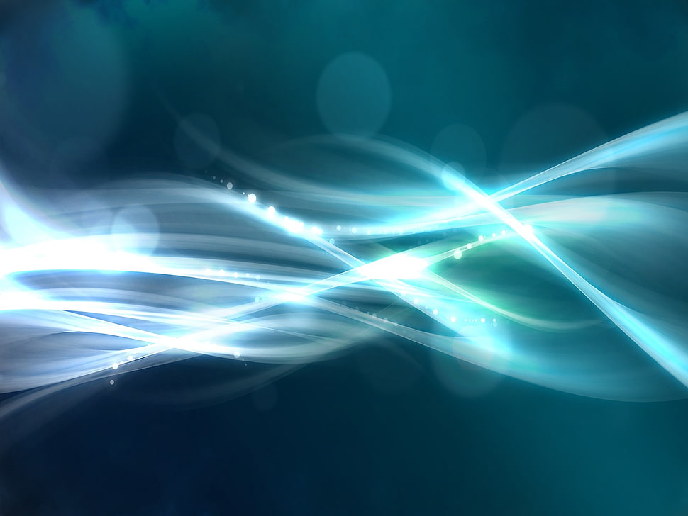 white and blue lightwaves wallpaper HD wallpaper