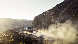 black SUV, Range Rover, car, landscape, vehicle