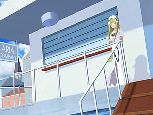 green haired girl nurse anime character