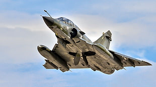 grey fighter plane, French Air Force, Armée de l'air, Dassault Mirage 2000N HD wallpaper