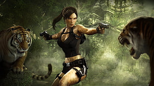 Lara Croft digital wallpaper, Lara Croft, Tomb Raider, video games, Tomb Raider: Underworld HD wallpaper