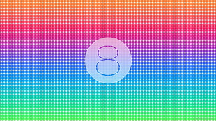 orange, green, and blue digital wallpaper