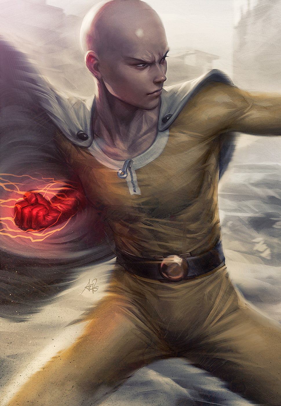 One Punch Man digital wallpaper, One-Punch Man, Saitama, anime HD wallpaper