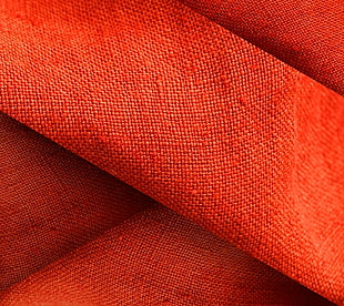 red textile, Fabric, Orange, Macro