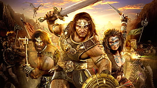 ancient war-themed wallpaper, Conan the Barbarian HD wallpaper