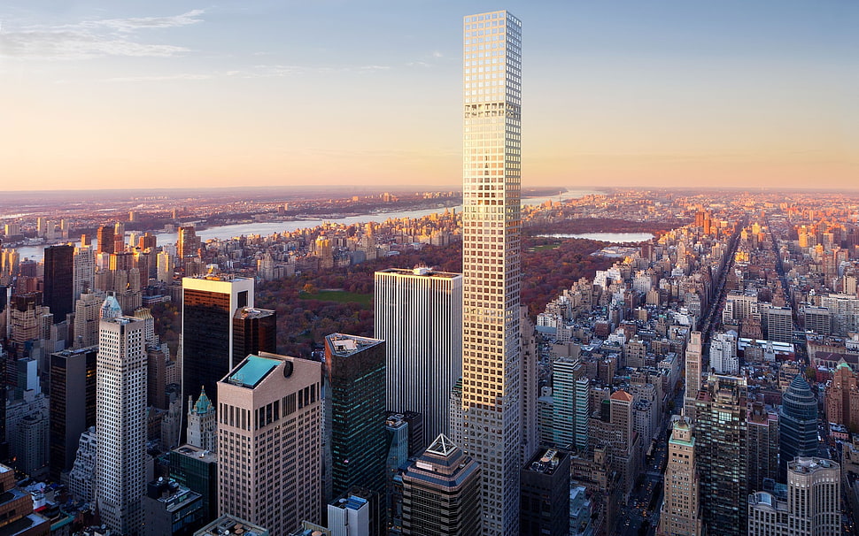 gray building, city, cityscape, New York City, skyscraper HD wallpaper
