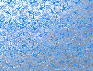blue and gray floral frame