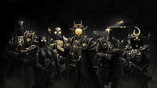 black suit army digital wallpaper