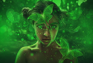 female character poster, Fantasy girl, Forest, Magic