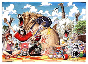 One Piece poster, One Piece, Monkey D. Luffy, Roronoa Zoro, Usopp HD wallpaper