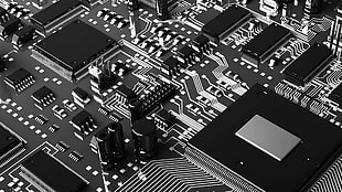 closeup photo of black circuit board