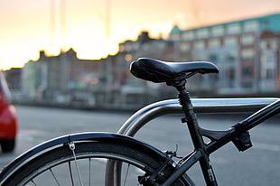 black bicycle during daytime HD wallpaper