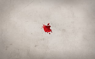 blood colored splatter Apple logo HD wallpaper