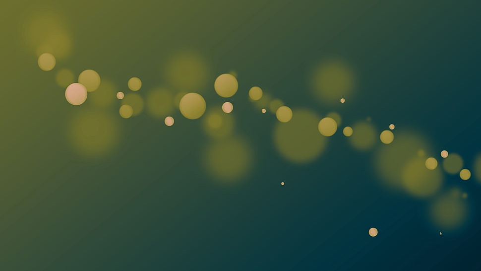 yellow and green bokeh HD wallpaper
