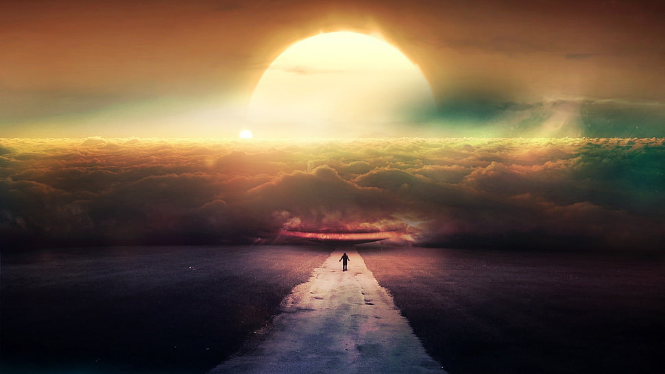solar system sun, landscape, Sun HD wallpaper