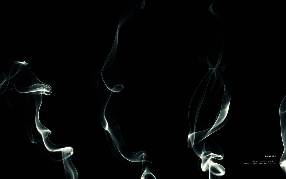 smoke, minimalism, digital art, shapes HD wallpaper