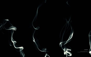 smoke, minimalism, digital art, shapes
