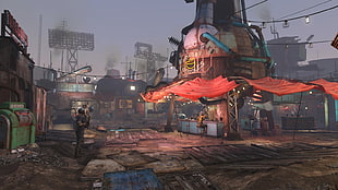 game illustration, Fallout 4, Fallout, Diamond City