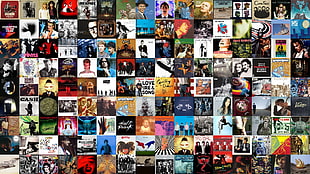 assorted-title cover lot, music, album covers, cover art, collage HD wallpaper