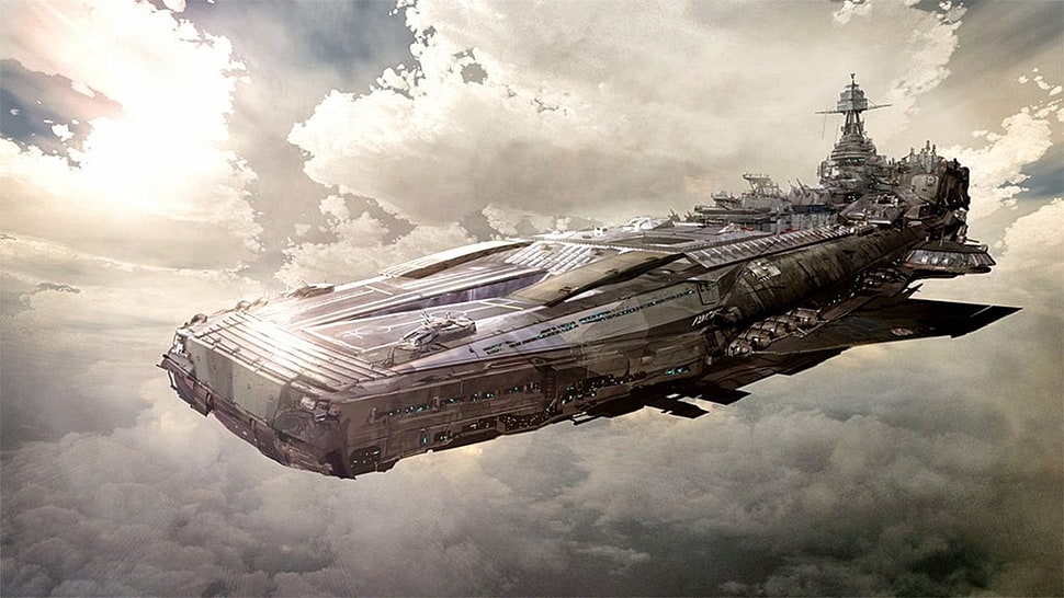 space ship 3D illustration, science fiction, futuristic HD wallpaper