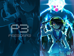 Persona3 anime illustration collage, The Melancholy of Haruhi Suzumiya, Persona 3 HD wallpaper