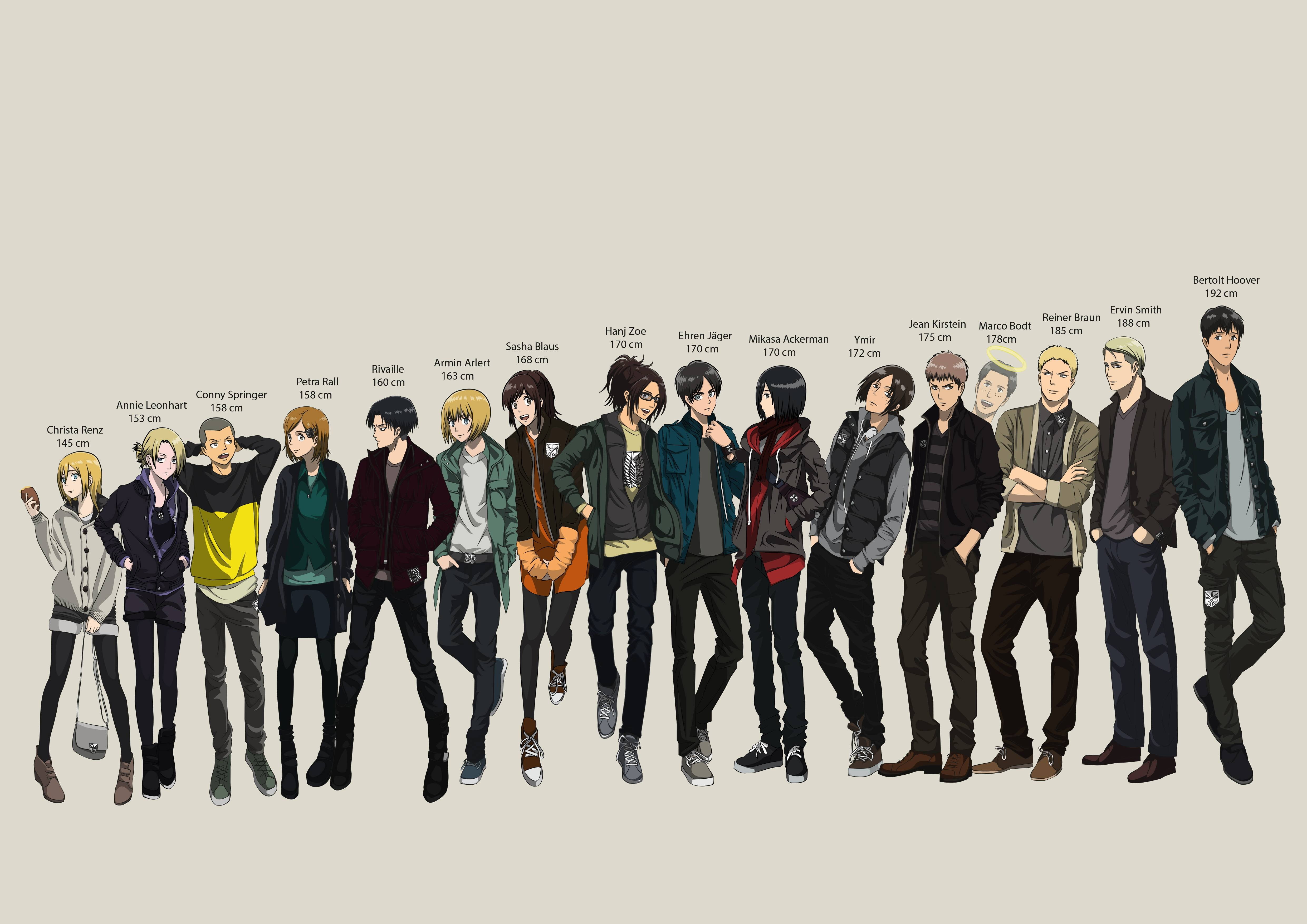 anime characters illustration, Shingeki no Kyojin, anime