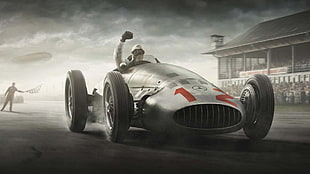 gray car, car, Silver Arrows, Formula 1, Mercedes-Benz