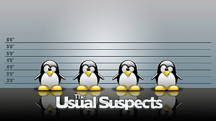 The Usual Suspects poster, Linux, Tux
