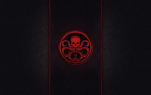 red skull illustration HD wallpaper