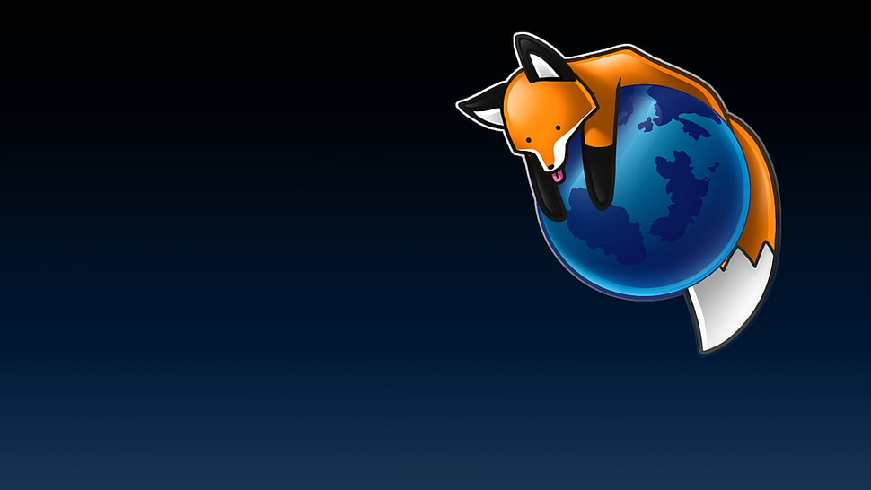 Mozilla Firefox logo, Mozilla Firefox, simple background, fox, stupid fox HD wallpaper