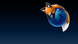 Mozilla Firefox logo, Mozilla Firefox, simple background, fox, stupid fox HD wallpaper