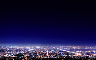aerial photography of city with lights
