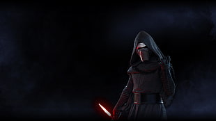 Kylo Ren holding red sabersword