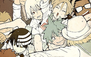 male anime characters, Soul Eater, Soul Evans, Death The Kid, BlackStar