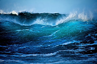 huge sea waves, sea, waves HD wallpaper