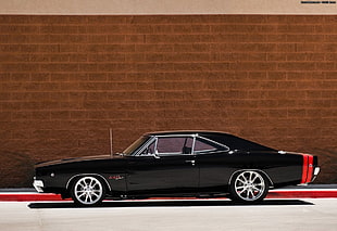 black coupe, car, machine, Dodge Charger
