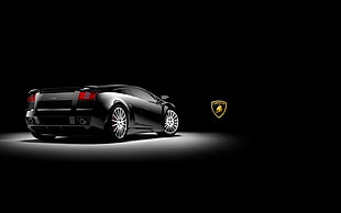 black and gray car die-cast model, Lamborghini Gallardo, car, simple background, spotlights