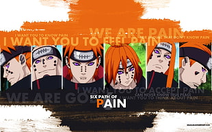 Six Path of Pain wallpaper, Naruto Shippuuden, Pein, typography, Akatsuki HD wallpaper