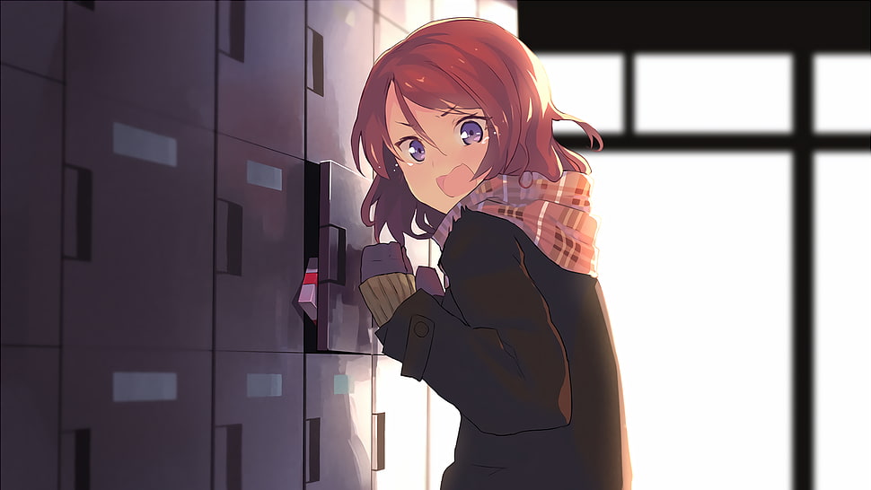 brown hair female anime character wallpaper, Nishikino Maki, Love Live! HD wallpaper