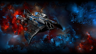blue and gray spaceship digital wallpaper, video games, StarCraft